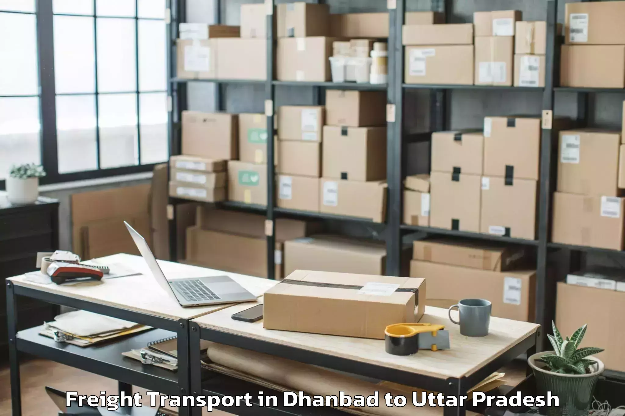 Book Dhanbad to Phoolpur Freight Transport Online